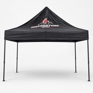 MXProStoreParts zwarte tent 300 × 300 zonder zijwanden – uitsluitend afhalen