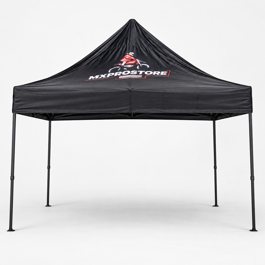 MXProStoreParts zwarte tent 300 × 300 zonder zijwanden – uitsluitend afhalen