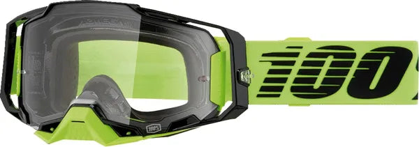 100% Armega crossbril fluor geel – heldere lens