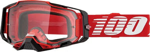 100% Armega crossbril zwart/rood/wit – heldere lens