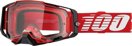 100% Armega crossbril zwart/rood/wit – heldere lens