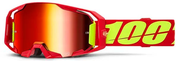 100% ARmatic crossbril rood/fluor geel – rode spiegellens - MxProStoreParts