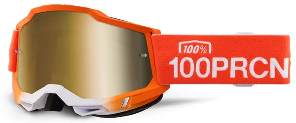 100% Accuri 2 crossbril goud/oranje/wit – gouden spiegellens