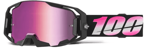 100% ARmatic crossbril zwart/roze/wit – roze spiegellens