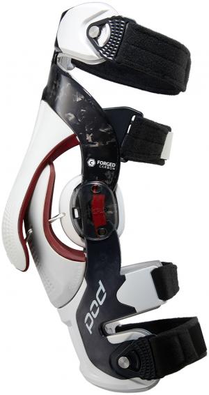 POD K8 3.0 Carbon/Wit Links Kniebrace - MxProStoreParts