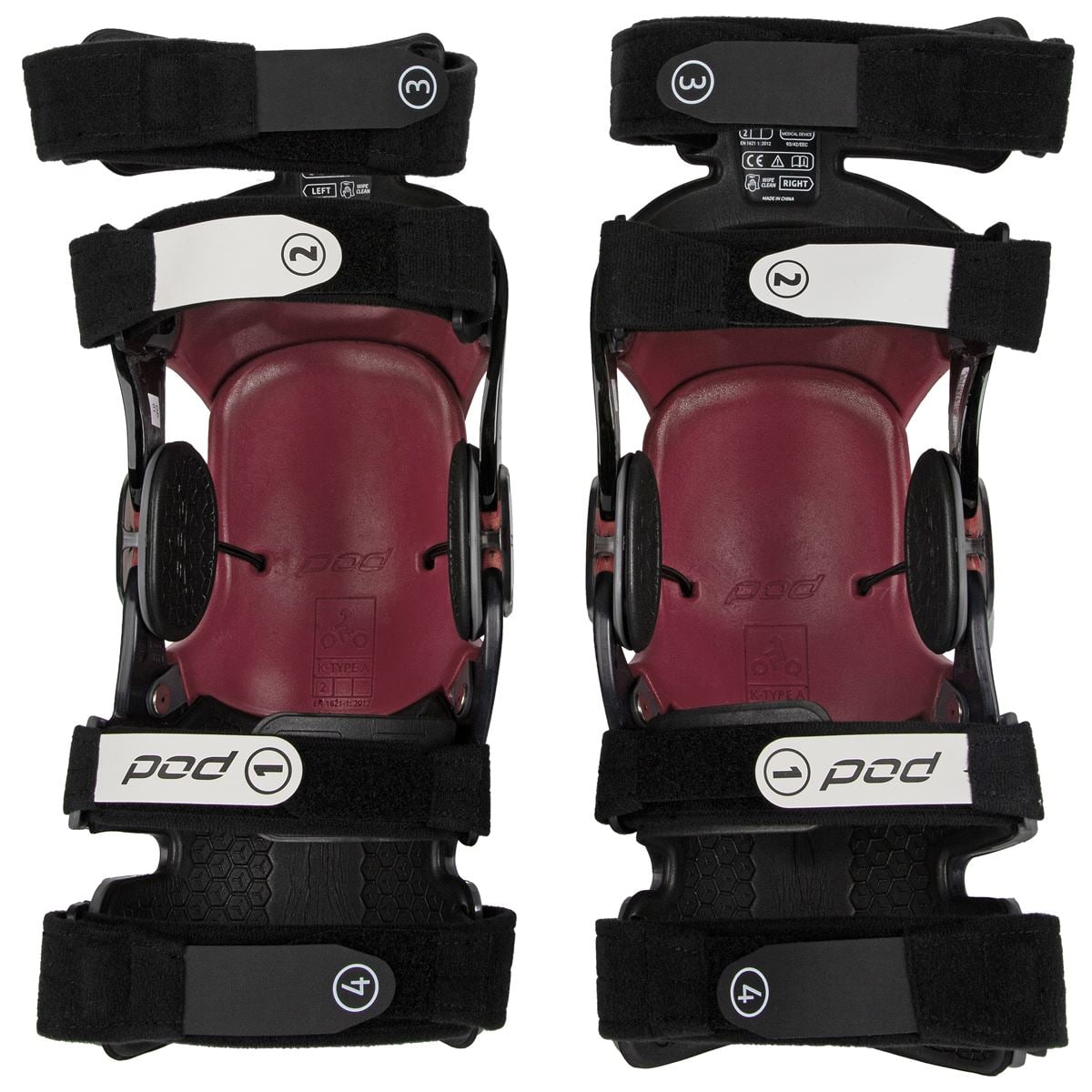 POD Knee Brace K8 3.0 Carbon/Graphite Pair - MxProStoreParts