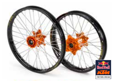Elite Achterwiel compleet Zwarte Excel Signature velg + Kite Oranje naaf 19-2.15 alle KTM SX/SX-F 2013-2022 ( KTM Factory Racing Replica )