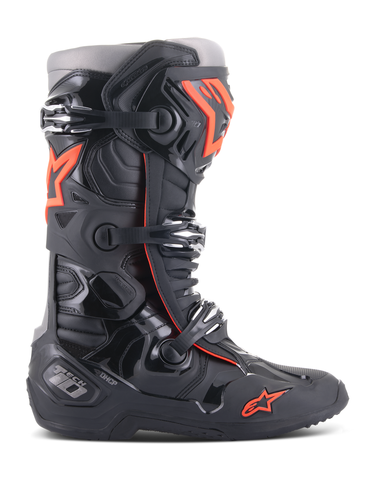 Alpinestars Tech 10 Crosslaarzen – Zwart / Fluo Rood – foto 1