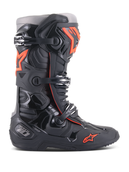 Alpinestars Tech 10 Crosslaarzen – Zwart / Fluo Rood – foto 1