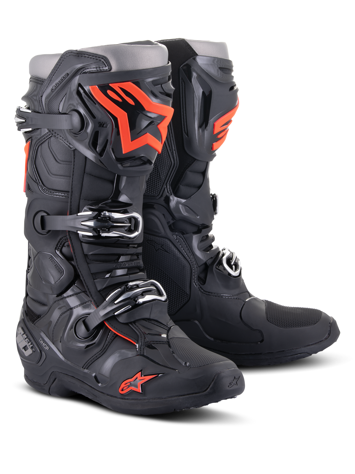 Alpinestars Tech 10 Crosslaarzen – Zwart / Fluo Rood – foto 2