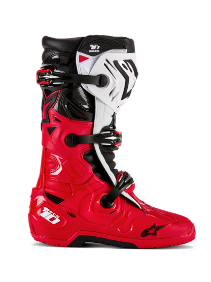 Alpinestars Tech 10 Enduro Crosslaarzen – Helderrood / Zwart / Wit – foto 1