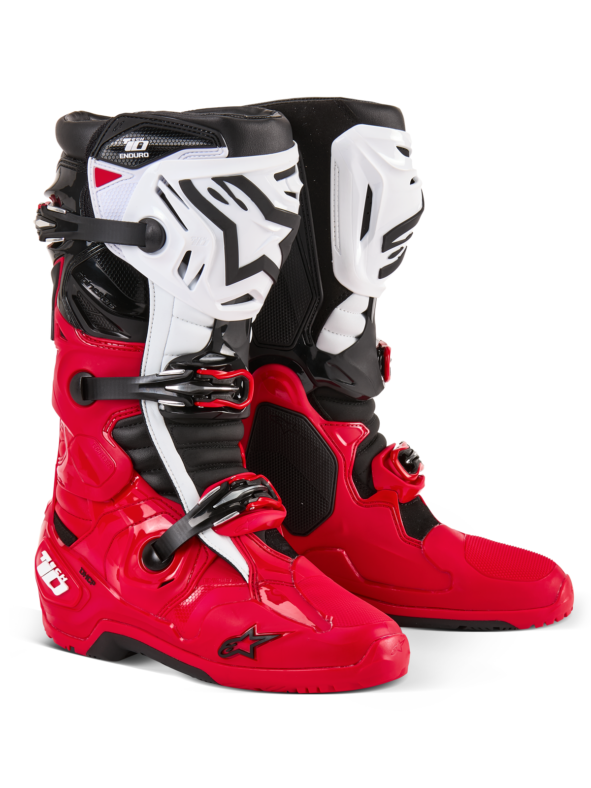 Alpinestars Tech 10 Enduro Crosslaarzen – Helderrood / Zwart / Wit – foto 2