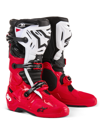 Alpinestars Tech 10 Enduro Crosslaarzen – Helderrood / Zwart / Wit – foto 2