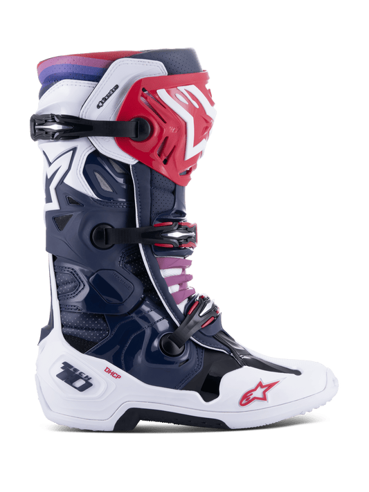 Alpinestars Tech 10 Supervented Botas de cross – Azul marino / Blanco / Arcoíris