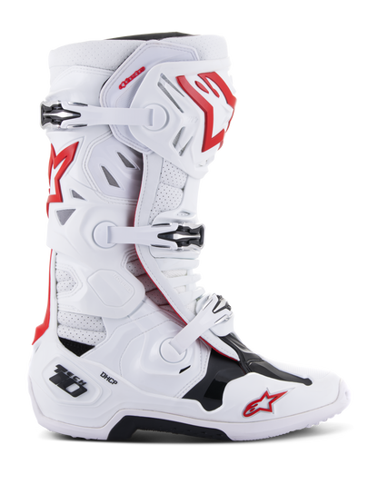 Alpinestars Tech 10 Supervented Crosslaarzen – Wit / Helderrood – foto 1