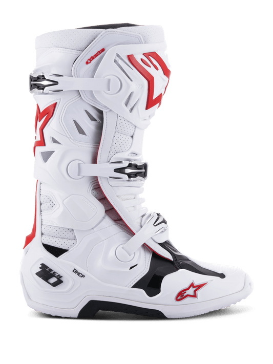 Alpinestars Tech 10 Supervented Botas de cross – Blanco / Rojo brillante