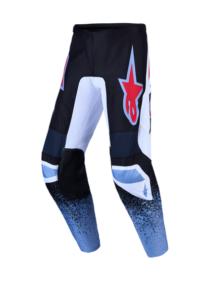 Alpinestars Fluid Drag Broek 2027 – Zwart Wit Licht Blauw Rood Fluo