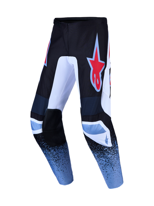 Alpinestars Fluid Drag Broek 2027 – Zwart Wit Licht Blauw Rood Fluo