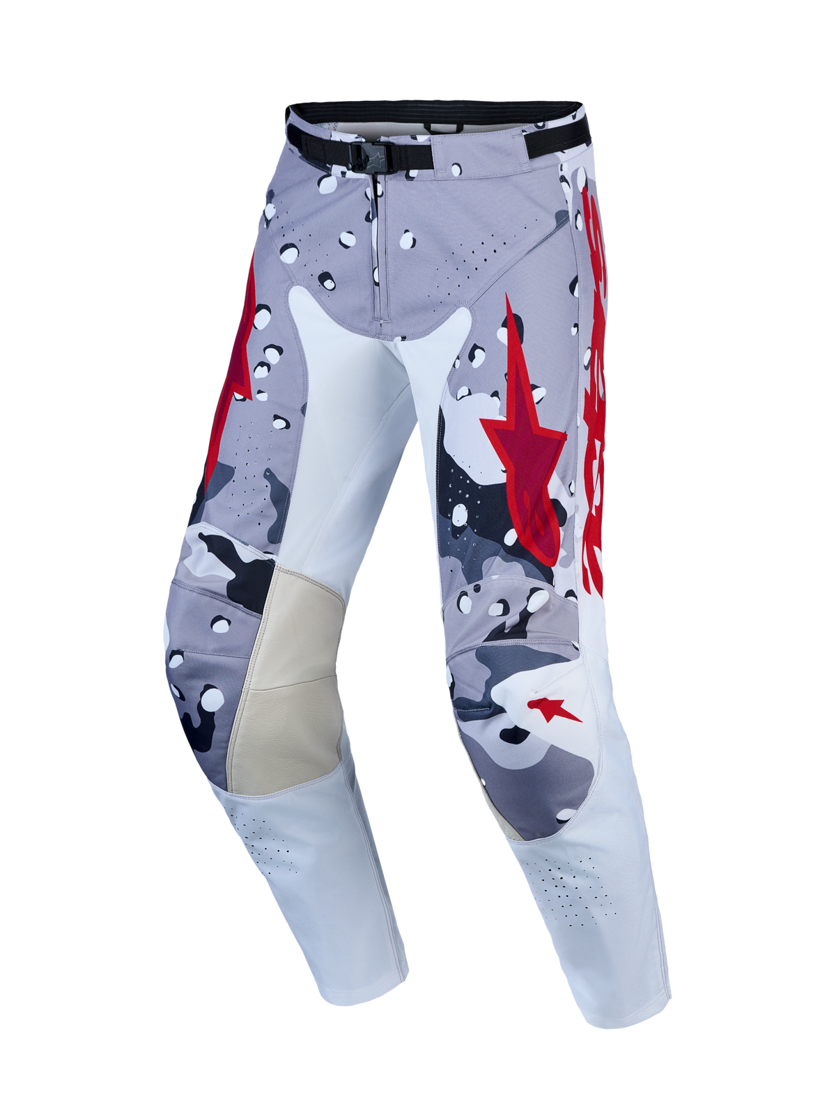 Alpinestars Racer Air Lone Broek 2027 – Grijs Camo Wit Vuur Rood