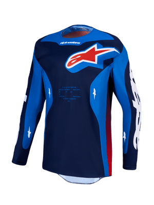 Alpinestars Racer Hunt Jersey 2027 – Azul Fuerte, Azul Profundo, Rojo Fuego