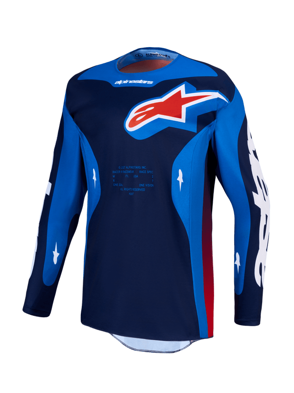 Alpinestars Racer Hunt Jersey 2027 – Strong Blue Deep Blue Fire Red