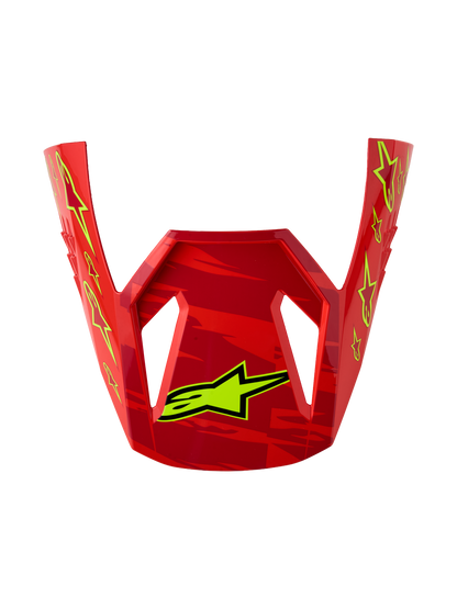 Alpinestars S-M3 Falcon Vizier ECE06 – Rood Fluo Wit Blauw Geel Fluo Glans