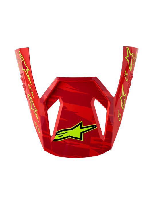 Alpinestars S-M3 Falcon Vizier ECE06 – Rood Fluo Wit Blauw Geel Fluo Glans