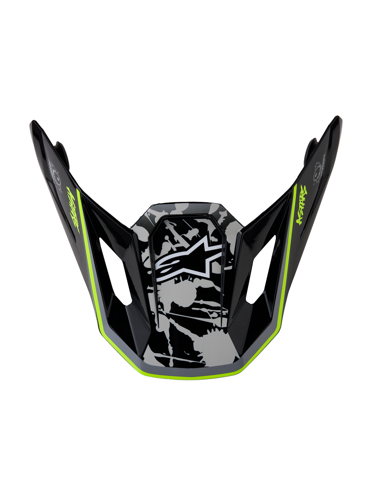 Alpinestars S-M7 Blaster Vizier – Zwart Grijs Wit Geel Fluo Glans