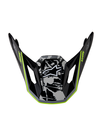 Alpinestars S-M7 Blaster Vizier – Zwart Grijs Wit Geel Fluo Glans