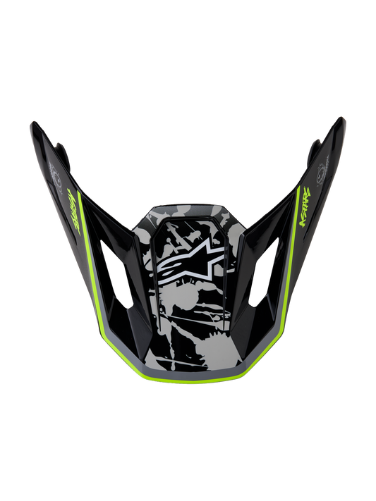 Alpinestars S-M7 Blaster Vizier – Zwart Grijs Wit Geel Fluo Glans