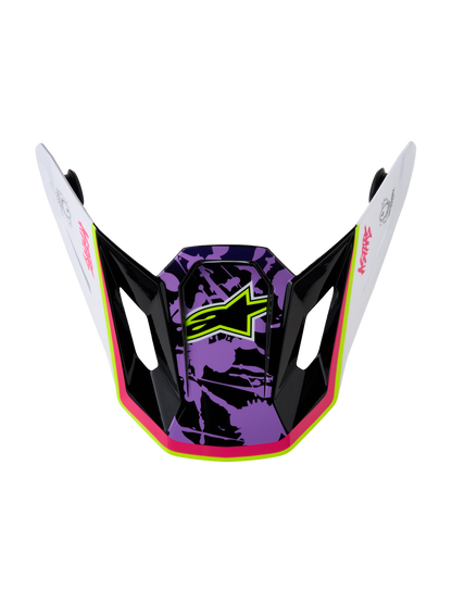 Alpinestars S-M7 Blaster Vizier – Paars Roze Wit Glans
