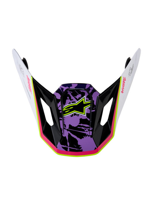 Alpinestars S-M7 Blaster Vizier – Paars Roze Wit Glans