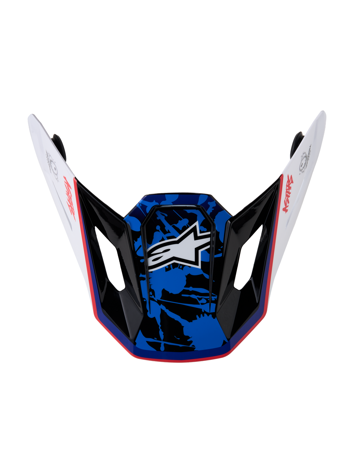 Alpinestars S-M7 Blaster Vizier – Wit Blauw Rood Glans