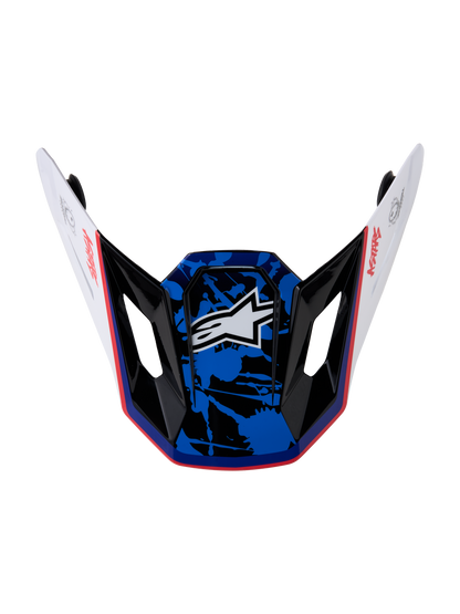 Alpinestars S-M7 Blaster Vizier – Wit Blauw Rood Glans
