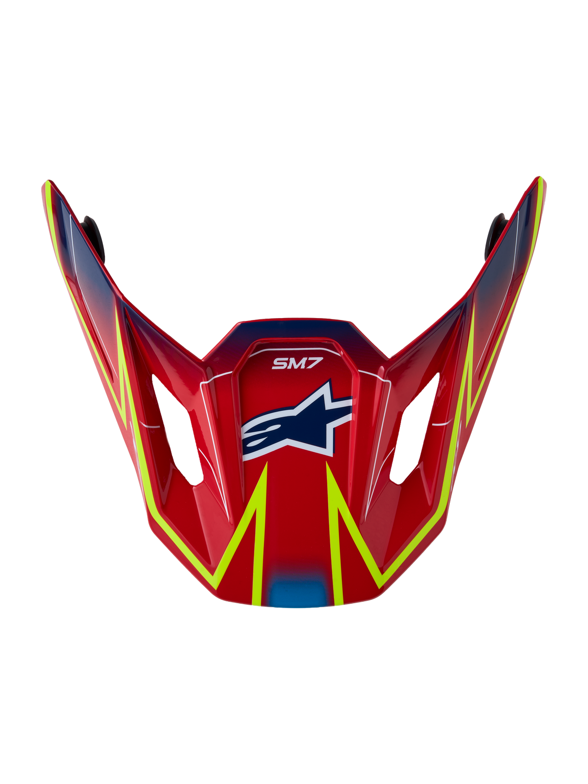 Alpinestars S-M7 Cast Vizier – Rood Geel Fluo Blauw Glans
