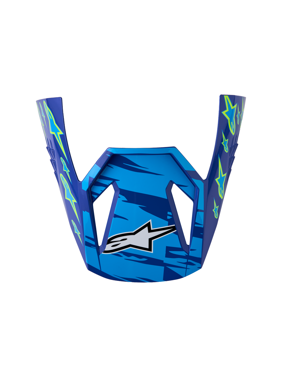 Alpinestars Jeugd SM3 Falcon Vizier – Blauw Wit Zwart Roze Fluo Geel Fluo Glans