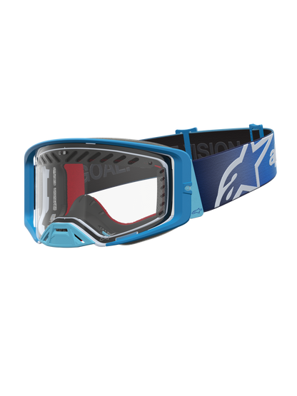 Alpinestars Supertech Dura Air Fluid Crossbril – Blauw Fade Zilver Helder