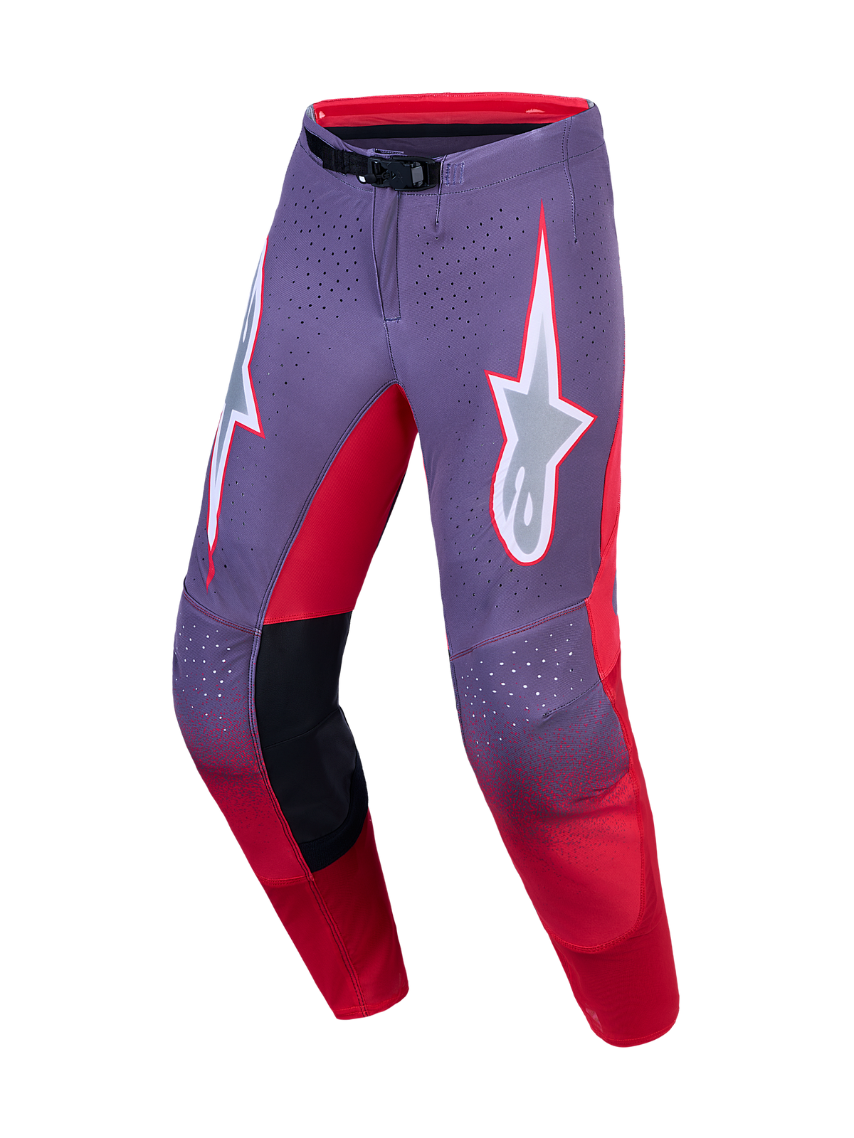 Alpinestars Supertech Hiten AFD Broek 2027 – Graystone Rood Fluo Licht Lilac