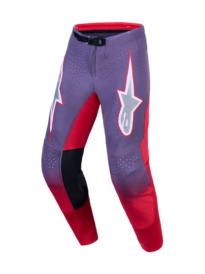Alpinestars Supertech Hiten AFD Broek 2027 – Graystone Rood Fluo Licht Lilac