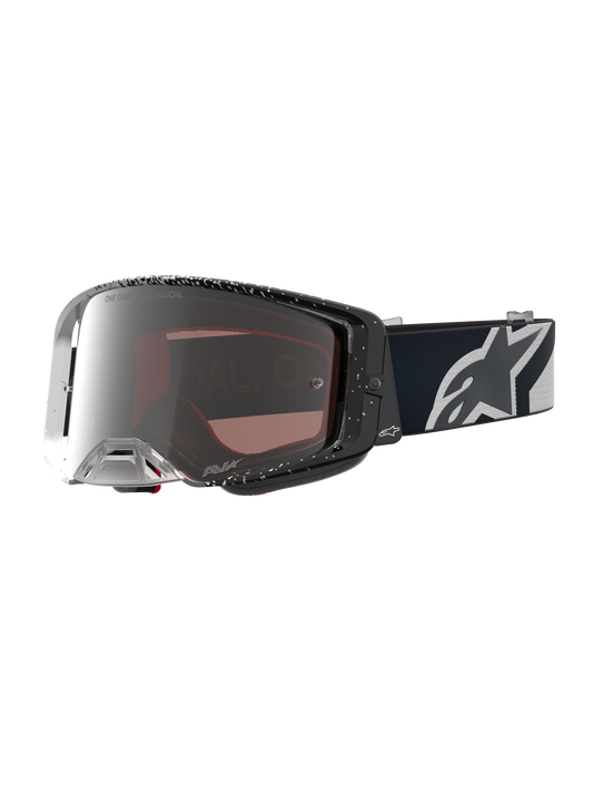 Alpinestars Supertech Hiten Crossbril – Wit Zwart Spiegel Zilver