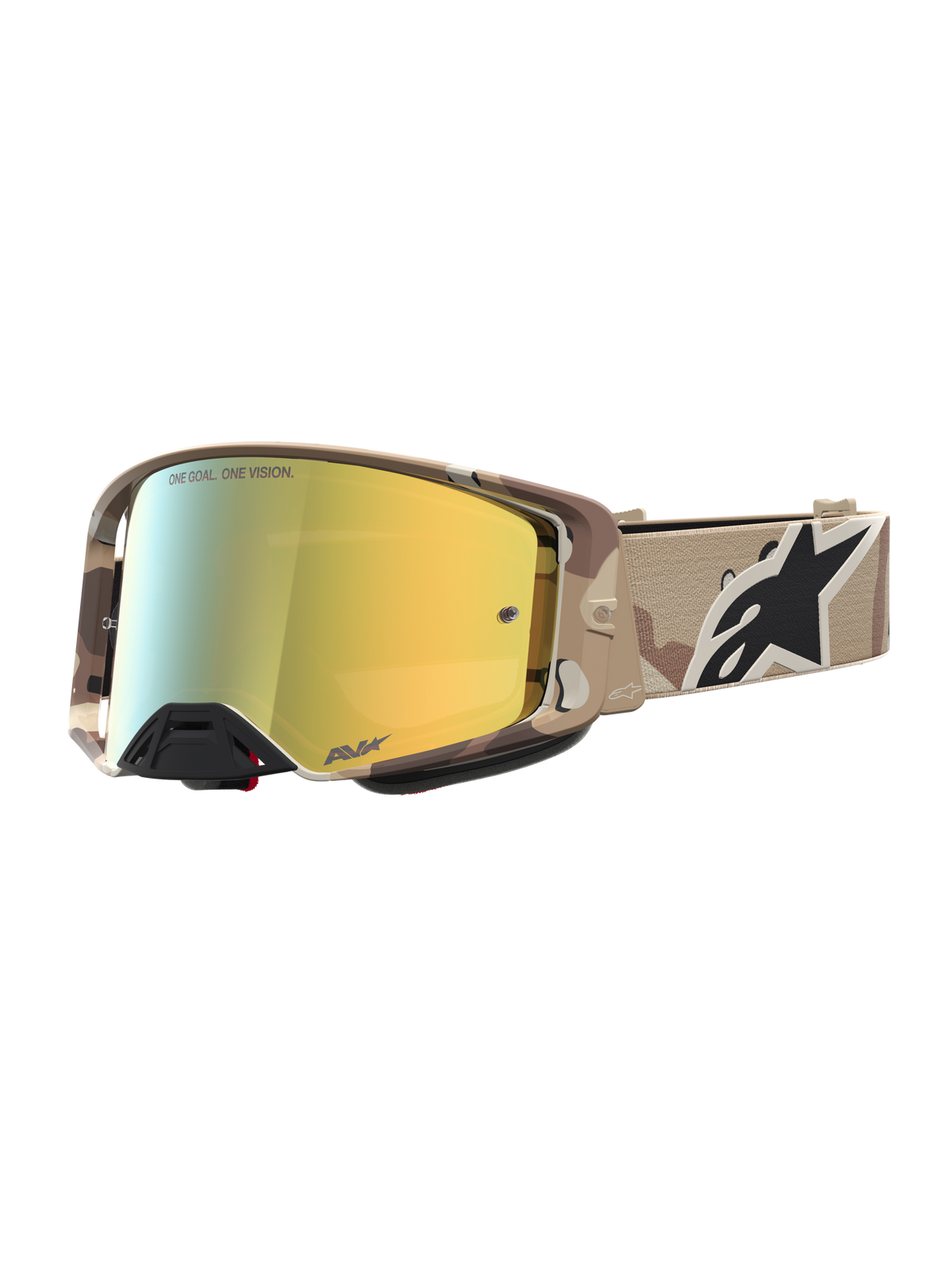 Alpinestars Supertech Lone Crossbril – Camo Desert Spiegel Goud