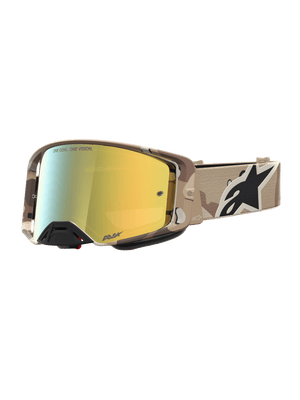 Alpinestars Supertech Lone Lunettes de cross – Camo Désert Miroir Or