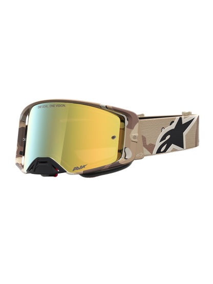 Alpinestars Supertech Lone Crossbril – Camo Desert Spiegel Goud