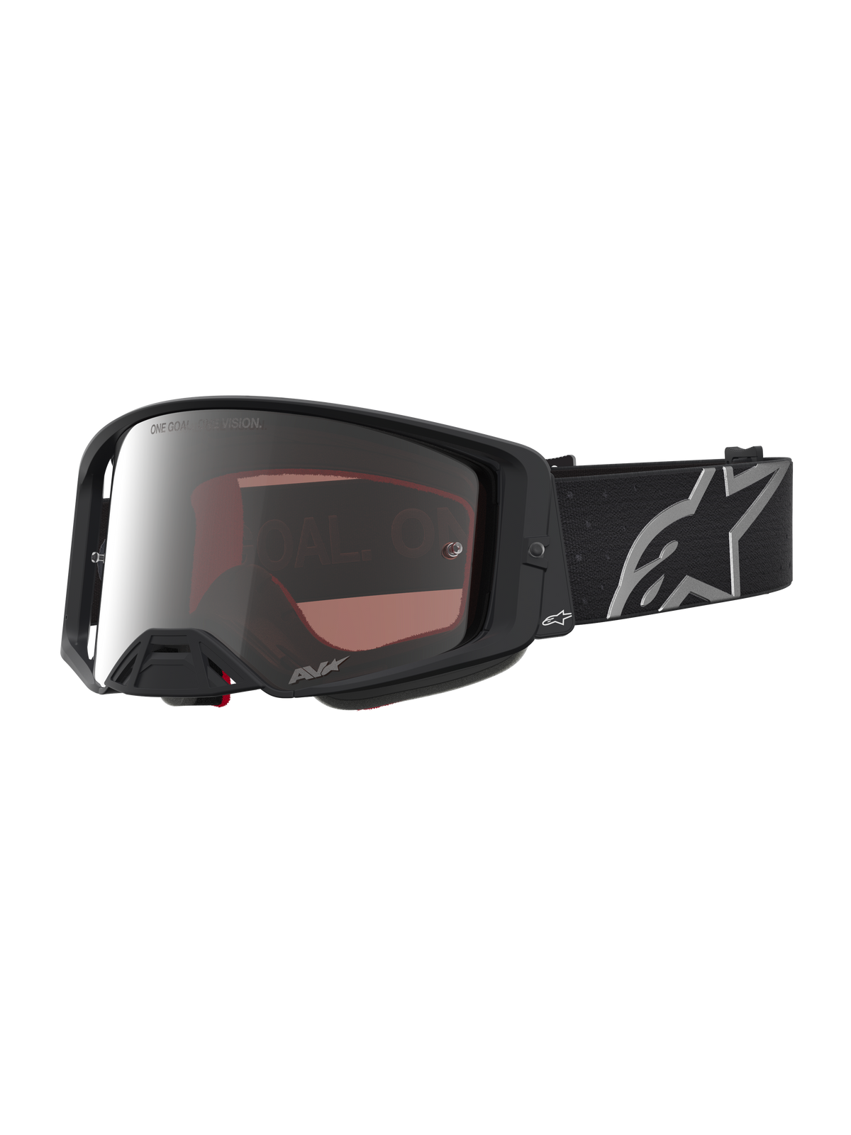 Alpinestars Supertech Vesta Crossbril – Zwart Mat Zilver Spiegel Zilver