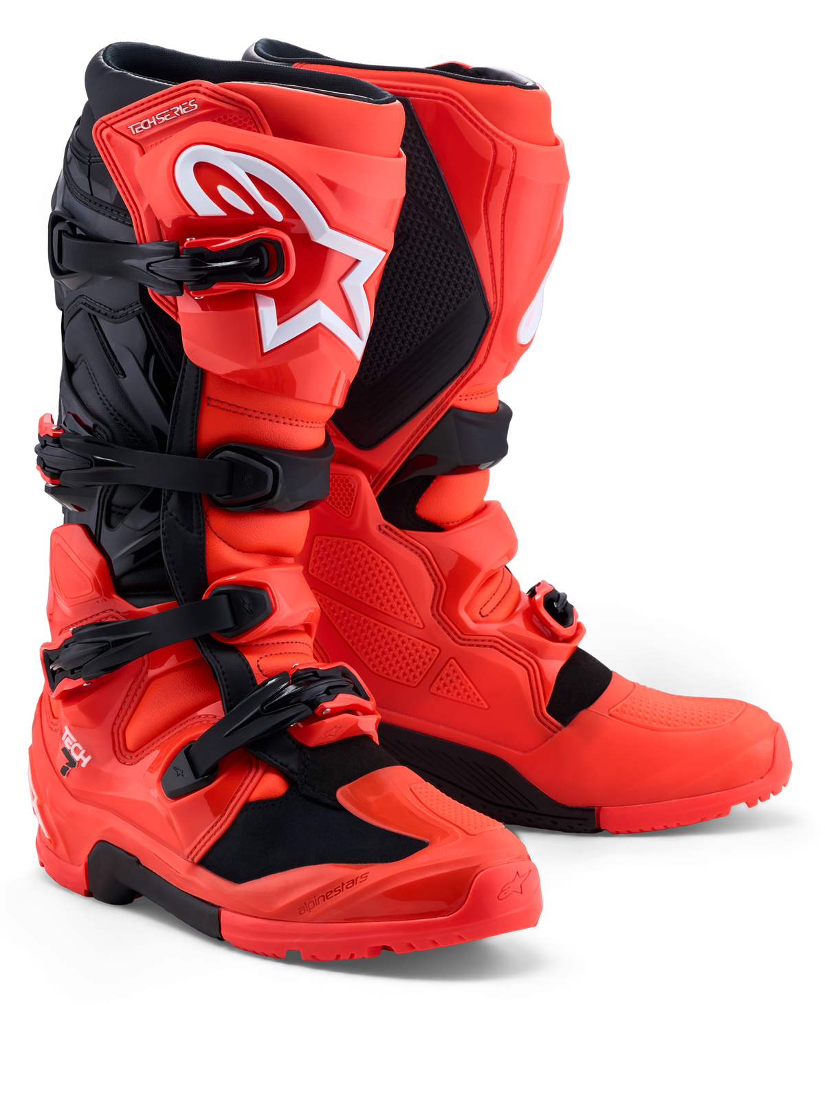 Alpinestars Tech 7 Enduro Laarzen – Rood Fluo Zwart