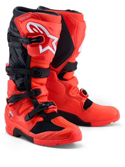 Alpinestars Tech 7 Enduro Laarzen – Rood Fluo Zwart