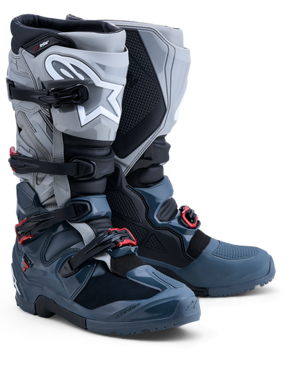 Alpinestars Tech 7 Enduro Drystar® Laarzen 2027 – Donker Grijs Mid Grijs Bright Rood