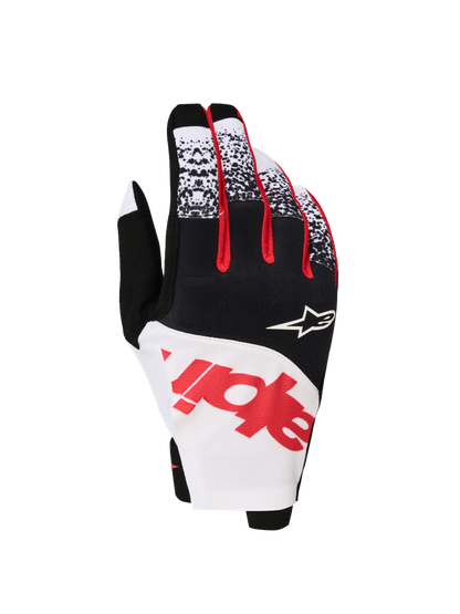 Alpinestars Techstar Handschoenen 2027 – Zwart Wit Rood Fluo