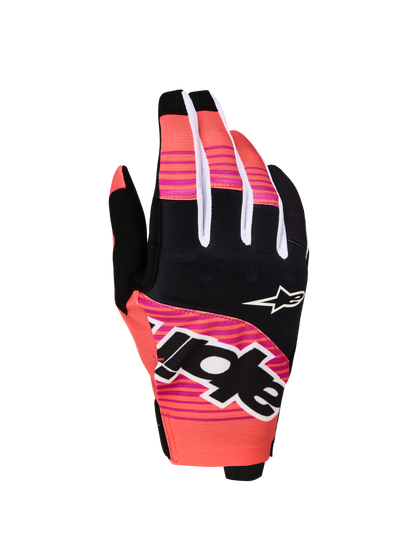 Alpinestars Techstar Handschoenen 2027 – Hot Coral Zwart Fuchsia