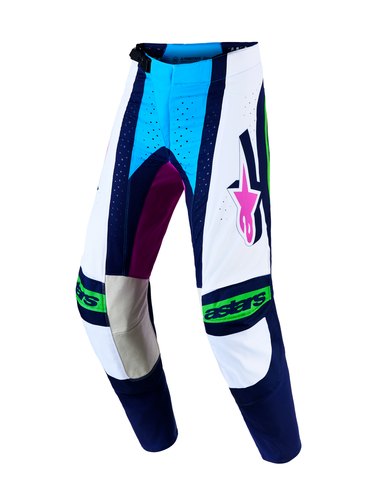 Alpinestars Techstar Maven Broek 2027 – Wit Blithe Blauw Groen Fluo